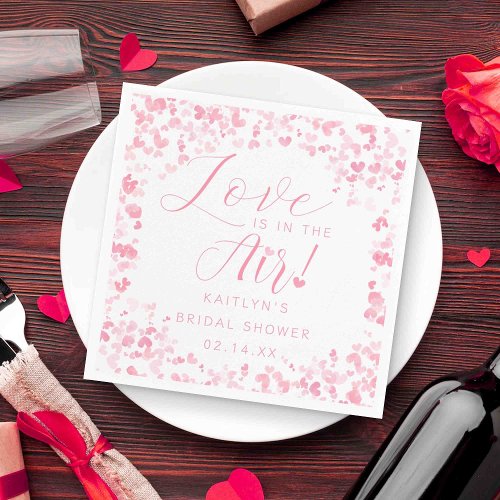 Love Is In The Air Valentines Day Bridal Shower Napkins