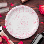 Love Is In The Air Valentine's Day Bridal Shower Paper Plates<br><div class="desc">Celebrate in style with these modern and very trendy bridal shower or wedding paper plates. This design is easy to personalize with your special event wording and your guests will be thrilled when they see these fabulous plates. Matching items can be found in the collection.</div>