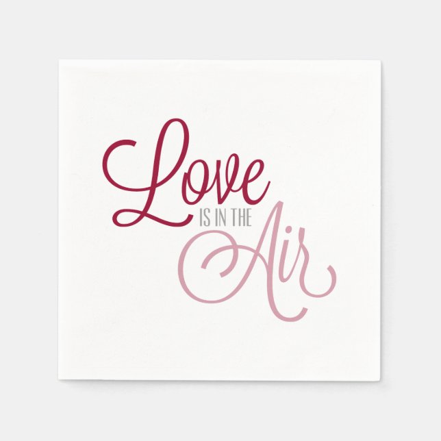 Love is in the Air Valentine's Day | Paper Napkin (Front)
