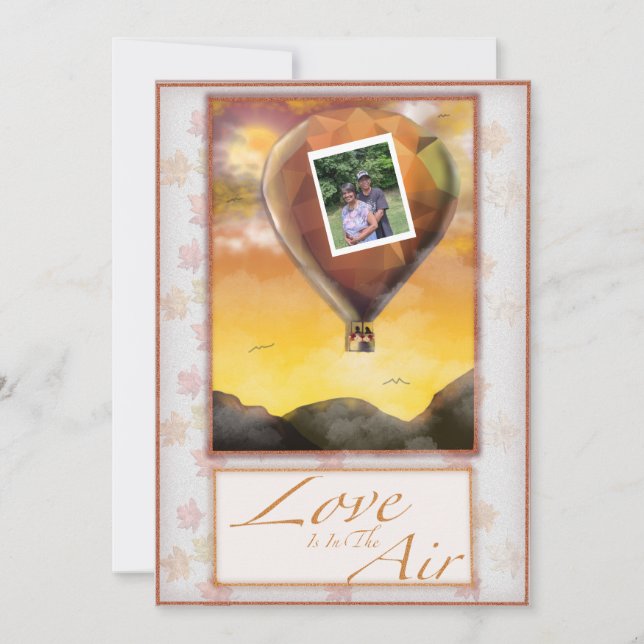 Love Is In The Air Wedding Invitation (Front)