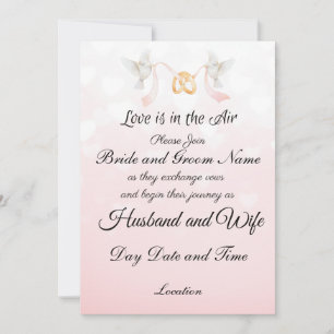 Love is in the Air Wedding Invitation