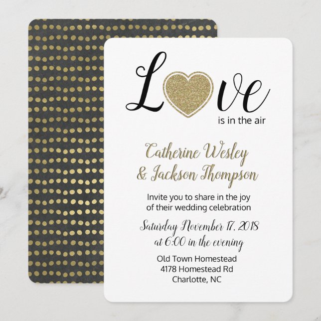 Love is in the Air Wedding Invitation (Front/Back)