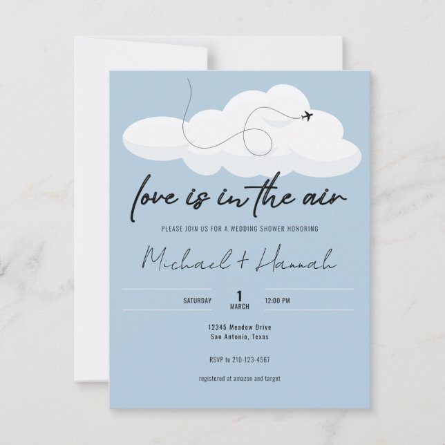 Love is in the Air Wedding Shower Invitation (Front)