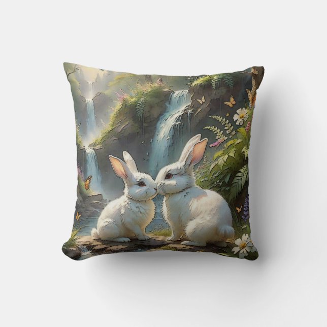 Love is in the Fur Throw Pillow (Front)