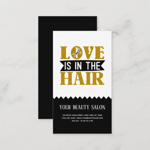 Love is in the hair business card
