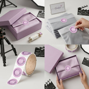 Love Is In The Hair Cute Small Business Packaging Classic Round Sticker