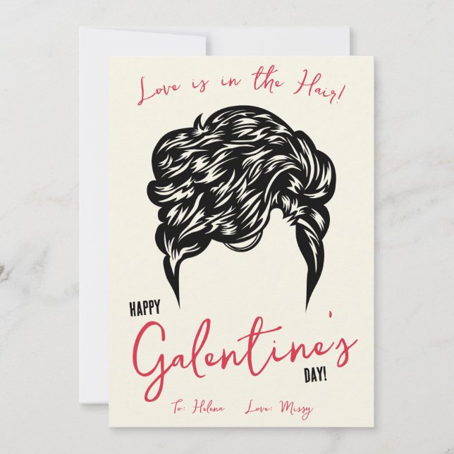 Love is in the Hair, Hair Tie, Scrunchie Gift Card (Front)