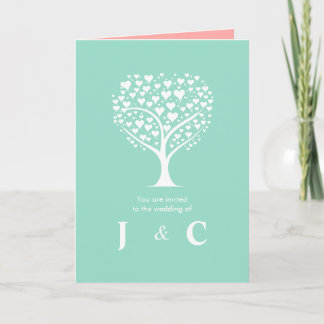 Love is in the Tree Minimalist Wedding Invitation