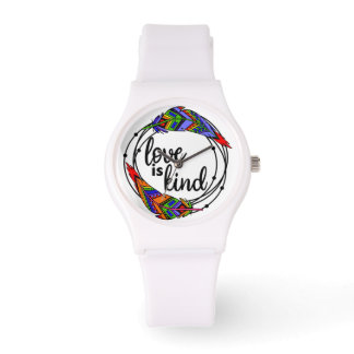 Love is Kind Colorful Feather Watch