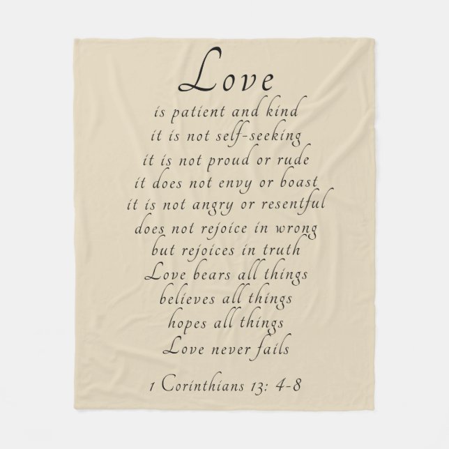 Love is Kind Fleece Blanket (Front)