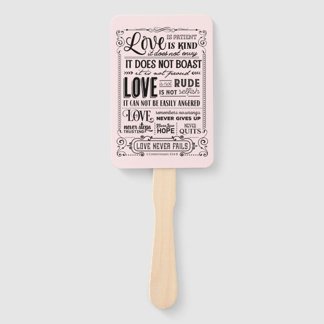 love is kind hand fan (Front)
