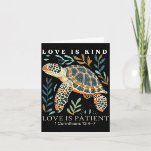 Love is kind love is patient 1 corinthians 13 4 7 card