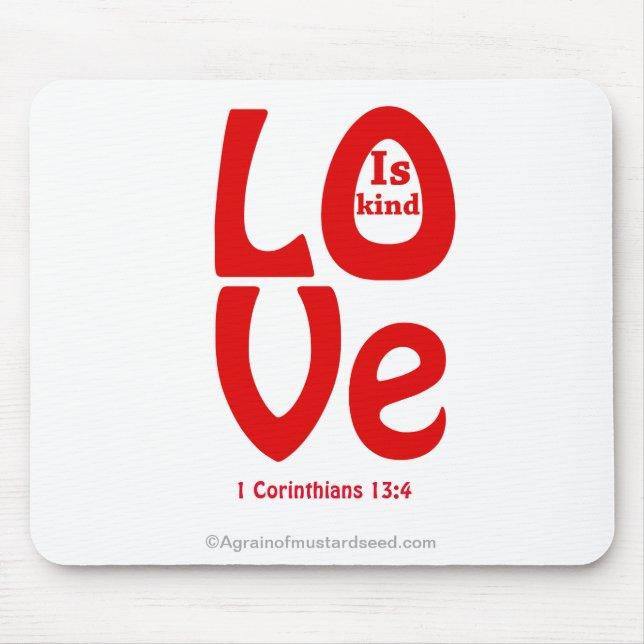 LOVE is kind Mouse Pad (Front)