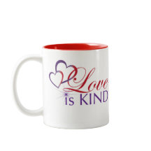 Love is Kind Mug--Two tone red