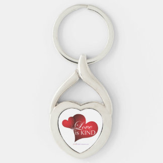 Love Is Kind Red Hearts Key Chain