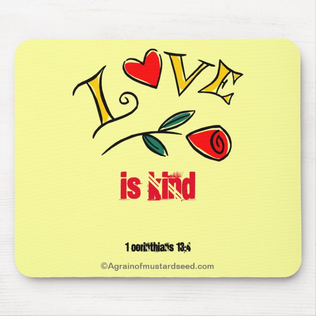 LOVE is kind ROSE Mouse Pad (Front)