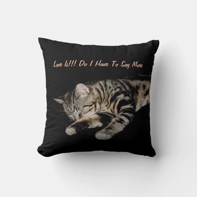 Love is..Kitty Sweet Throw Pillow (Front)