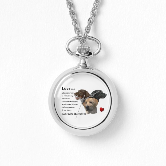 Love Is Labrador Retriever Gifts Watch (Front)