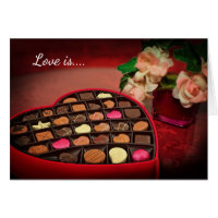 Love is like a box of chocolates Valentine's card