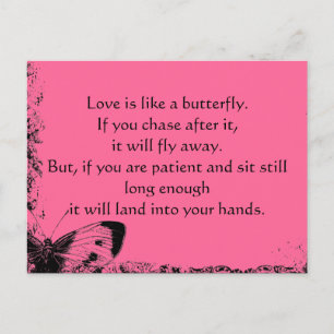 Love is Like A Butterfly Postcard