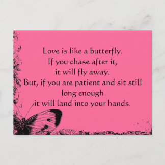 Love is Like A Butterfly Postcard