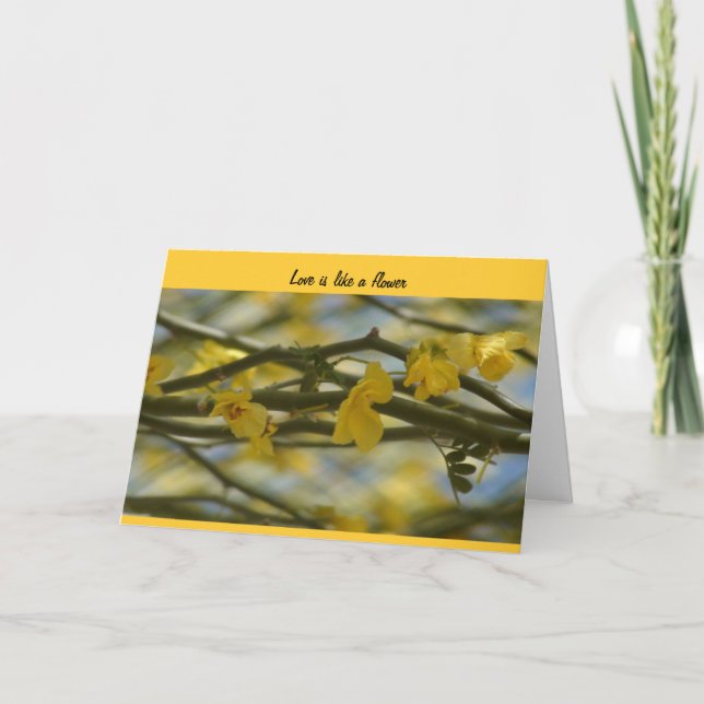 Love is like a flower - Wedding card (Front)