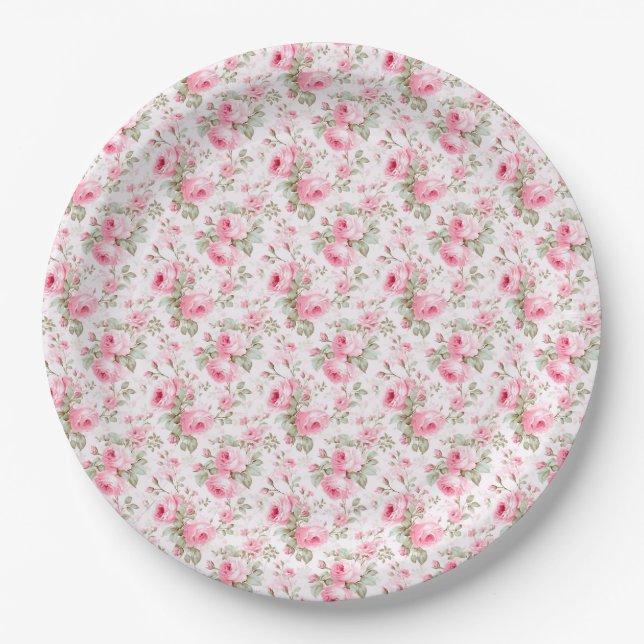 Love Is Like A Rose Paper Plates (Front)