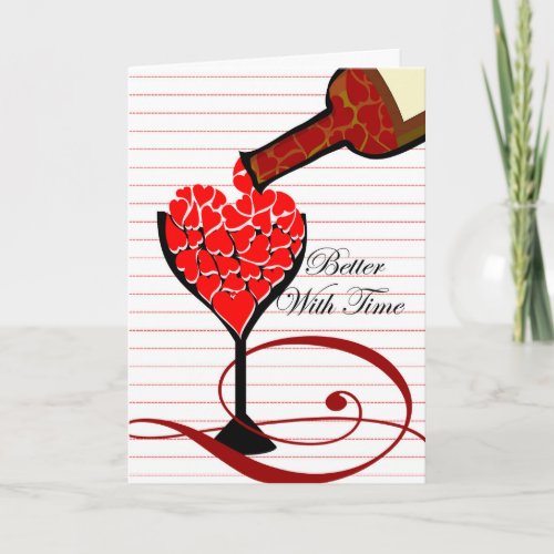 Love is Like Wine Valentines Day for Wife Card