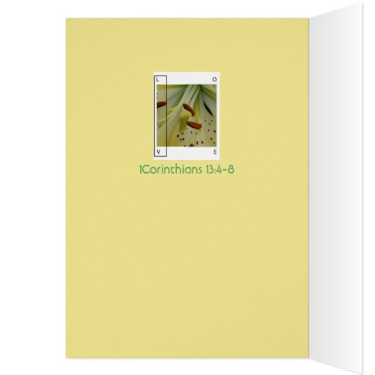 LOVE IS LILY -CHRISTIAN GREETING (Inside (Left))