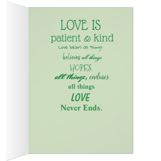 LOVE IS LILY -CHRISTIAN GREETING (Inside (Right))