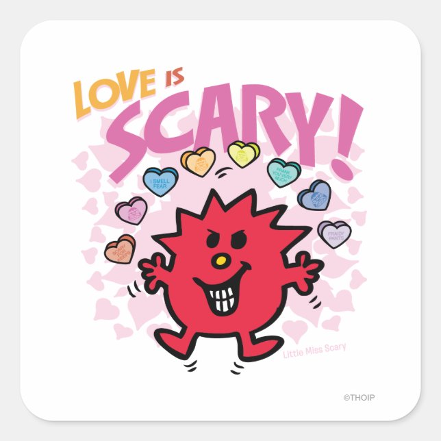 Love Is Little Miss Scary Square Sticker (Front)