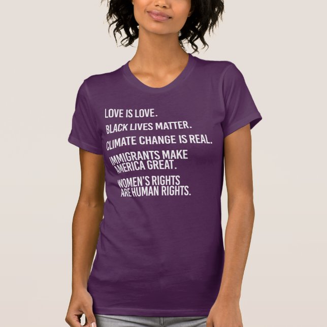 LOVE IS LOVE AND BLACK LIVES MATTER T-Shirt (Front)
