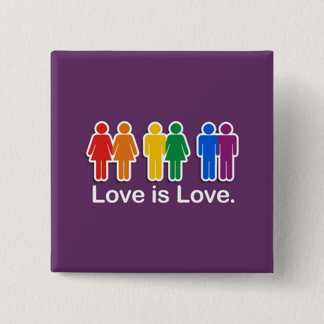 LOVE IS LOVE BASIC PINBACK BUTTON (Front)