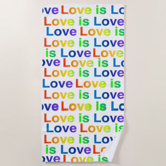 Love is Love beach towel