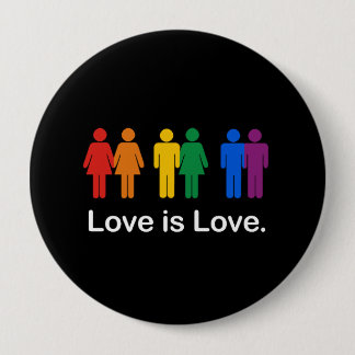 LOVE IS LOVE BLACK BUTTON