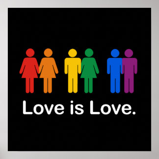 LOVE IS LOVE BLACK POSTER