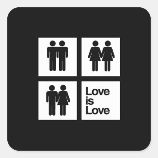 Love is Love Blocks Square Sticker