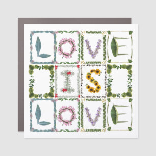 Love is Love Botanical LGBTQ Ally  Car Magnet