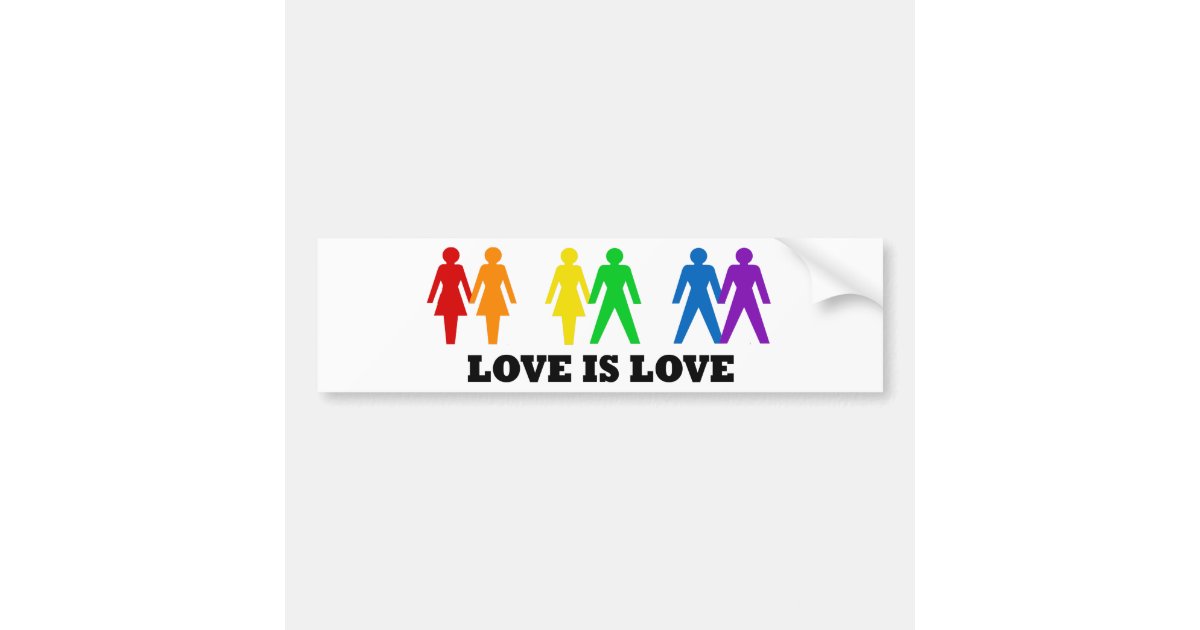Love is Love Bumper Sticker Zazzle