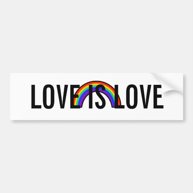 LOVE IS LOVE BUMPER STICKER (Front)