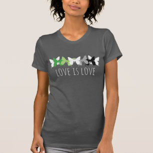 Love Is Love Butterfly Aromantic T-Shirt