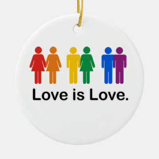 Love is Love Ceramic Ornament
