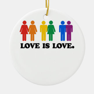 Love is Love Ceramic Ornament
