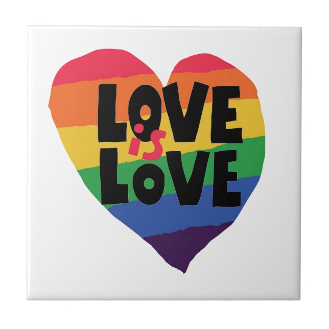 Love is Love Ceramic Tile (Front)
