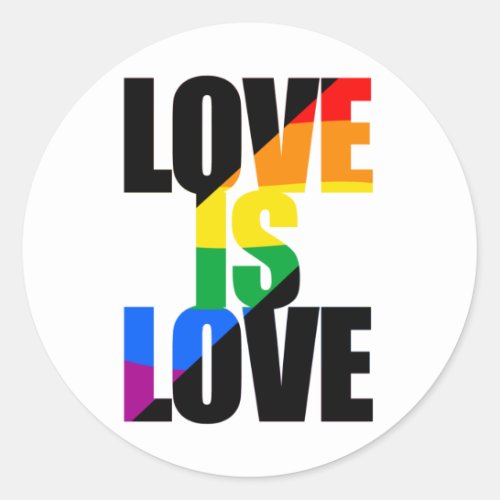 Love is Love Classic Round Sticker