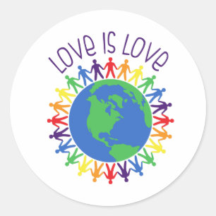 Love Is Love Classic Round Sticker