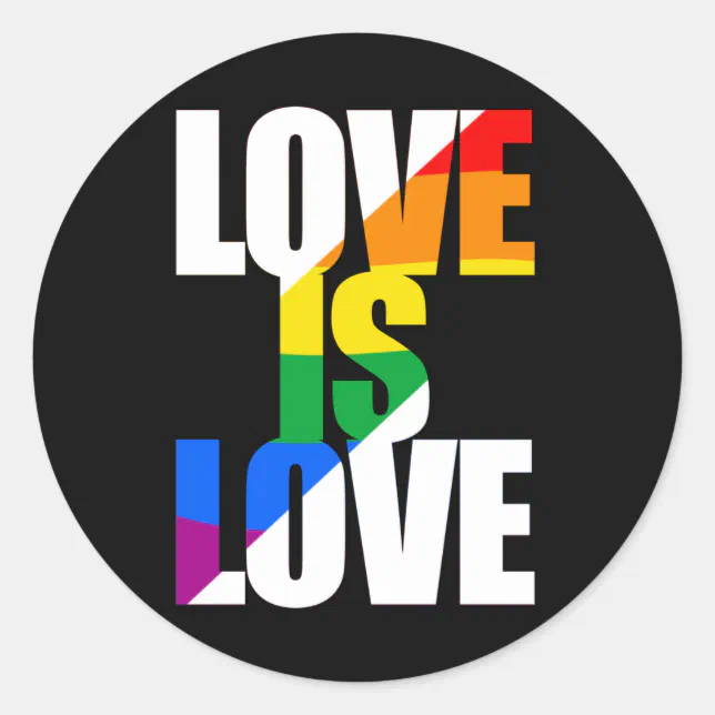 Love Is Love Classic Round Sticker Zazzle