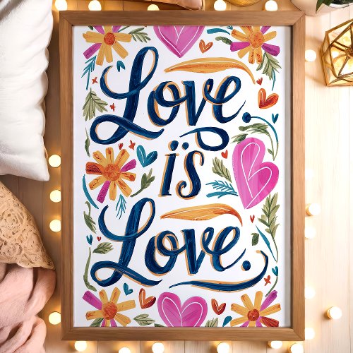 Love Is Love Colorful Lgbtq Wall Art