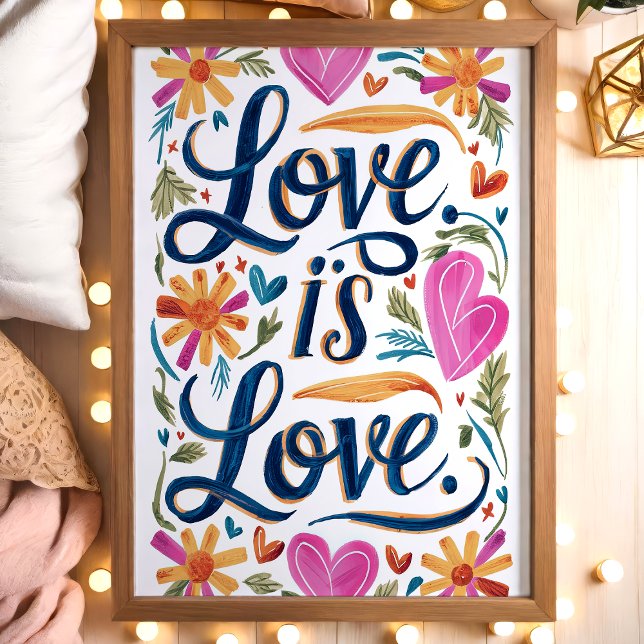 Love is Love Colorful LGBTQ Wall Art (Creator Uploaded)