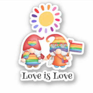 Love is Love Colorful Rainbow Sticker